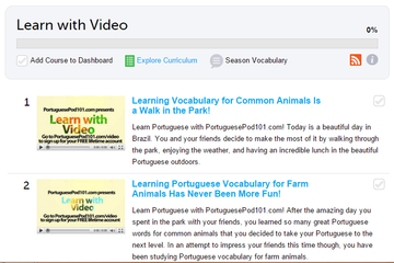 Bonus Courses at Portuguese Pod 101
