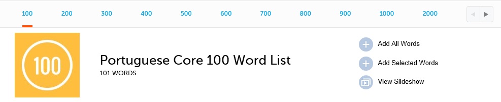 Vocab on Portuguese Pod 101